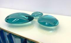 Ghir Studio Gocce Set of Three Aquamarine Crystal Sculptures by Ghir Studio - 3214941