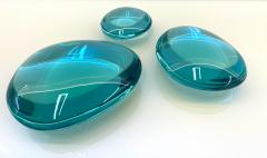Ghir Studio Gocce Set of Three Aquamarine Crystal Sculptures by Ghir Studio - 3214942