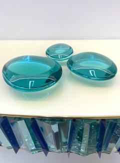 Ghir Studio Gocce Set of Three Aquamarine Crystal Sculptures by Ghir Studio - 3214948