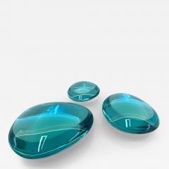 Ghir Studio Gocce Set of Three Aquamarine Crystal Sculptures by Ghir Studio - 3272382
