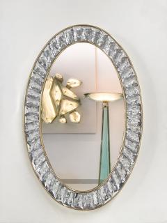 Ghir Studio Martel Hand sculpted Crystal Mirror with Polished Brass Frame by Ghir Studio - 3214892