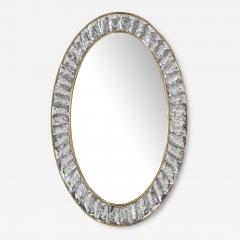 Ghir Studio Martel Hand sculpted Crystal Mirror with Polished Brass Frame by Ghir Studio - 3272403