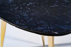 Ghir Studio Notte Coffee Table Blue and Silver Cristal and Brass by Ghir Studio - 4202127