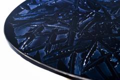 Ghir Studio Notte Coffee Table Blue and Silver Cristal and Brass by Ghir Studio - 4202128