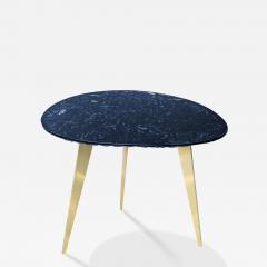 Ghir Studio Notte Coffee Table Blue and Silver Cristal and Brass by Ghir Studio - 4203817