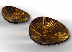 Ghir Studio Oasi Set of Six Hand engraved Amber Crystal Bowls by Ghir Studio - 3214952