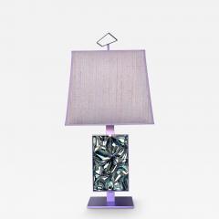 Ghir Studio Pixel Set of Two Table Lamp Handmade Glass and Purple Brass by Ghir Studio - 3272392