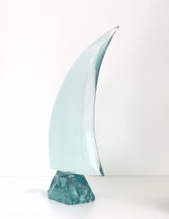 Ghir Studio Sail Handmade Aquamarine Crystal Sculpture by Ghir Studio - 3232838