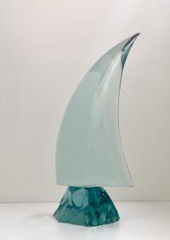 Ghir Studio Sail Handmade Aquamarine Crystal Sculpture by Ghir Studio - 3232841