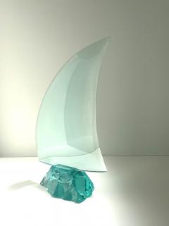 Ghir Studio Sail Handmade Aquamarine Crystal Sculpture by Ghir Studio - 3232866