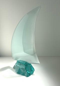 Ghir Studio Sail Handmade Aquamarine Crystal Sculpture by Ghir Studio - 3232867