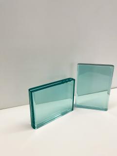 Ghir Studio Set of Two Handmade Aquamarine Crystal Picture Frames by Ghir Studio - 3223139