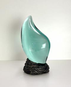 Ghir Studio Tear Unique Handmade Crystal Sculpture on Raw Block of Brass by Ghiro Studio - 3232580