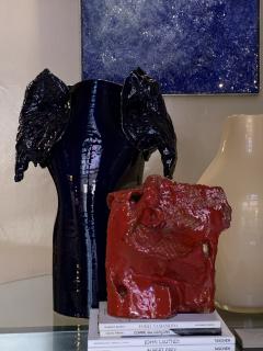 Giacinto Cerone Giacinto Cerone 1957 2004 abstract sculpture red glazed ceramic after 1993 - 4477212