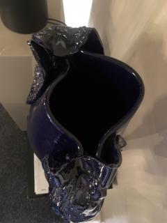 Giacinto Cerone Giacinto Cerone sculptural vase in blue glazed ceramic Italy after 1993 - 4592582