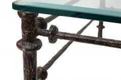 Giacometti Style Patinated Bronze Finish Square Coffee Table - 4046773