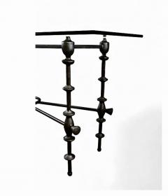 Giacometti Style Wrought Iron and Glass Console - 3997396