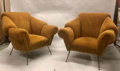 Giacomo Balla Pair of Italian Futurist Lounge Chairs Armchairs Attributed to Giacomo Balla - 1736438