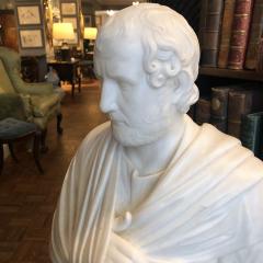 Giacomo Cali 3171 19th Century Marble Statue of Aristedes Signed by Giacomo Cali - 2517614