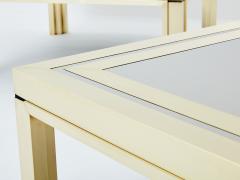 Giacomo Sinopoli Giacomo Sinopoli brushed brass stainless steel coffee tables 1970s - 3490119