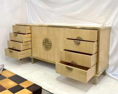 Giacomo Sinopoli Sinopoli 1970s Italian Back Finished Asian Style Brass Bamboo Sideboard Cabinet - 2975435