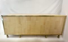 Giacomo Sinopoli Sinopoli 1970s Italian Back Finished Asian Style Brass Bamboo Sideboard Cabinet - 2975437