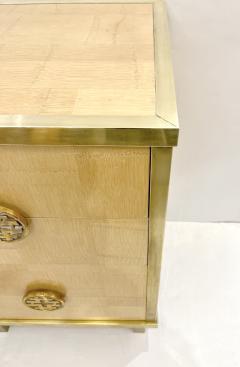 Giacomo Sinopoli Sinopoli 1970s Italian Back Finished Asian Style Brass Bamboo Sideboard Cabinet - 2975443