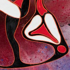 Gian Berto Vanni Dance Under the Moon Dancing Figures Reminiscent of Matisse Red and Blue - 3816886