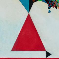 Gian Berto Vanni Sophisticated Lady on a Walk Woman Walking a Red Balloon Oil Paint Geometry - 3819067