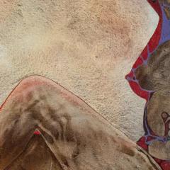 Gian Berto Vanni Under the Skin Nude Female Figures Caryatids Oil Painting in Brown Colors - 3816901