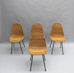 Gian Franco Legler 4 Mid Century Rattan Basket Chairs by Gian Franco Legler - 2399860