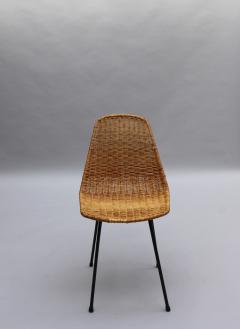 Gian Franco Legler 4 Mid Century Rattan Basket Chairs by Gian Franco Legler - 2399865