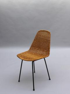 Gian Franco Legler 4 Mid Century Rattan Basket Chairs by Gian Franco Legler - 2399866