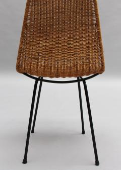 Gian Franco Legler 4 Mid Century Rattan Basket Chairs by Gian Franco Legler - 2399871