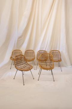Gian Franco Legler Set of Six Iron and Bamboo Chairs Gian Franco Legler 1960s - 4763901