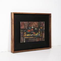 Giancarlo Isola Oil on Canvas Abstract Still Life Entitled Tavolo E Oggetti by Giancarlo Isola - 4566321