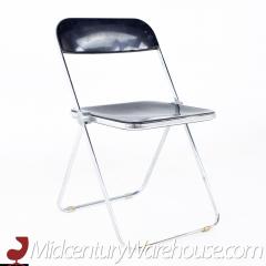 Giancarlo Piretti Anonima Castelli Style Smoked Lucite Folding Chairs Set of 3 - 2355825