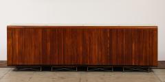 Giancarlo Pozzo Vintage Italian Walnut and Ivory Boucle Mid Century Sofa by Giancarlo Pozzo - 4292498