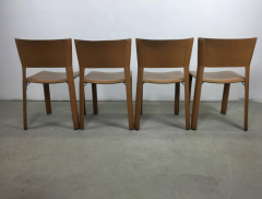 Giancarlo Vegni Set of Four Leather Giancarlo Vegni S91 Chairs for Fasem Italy - 219280