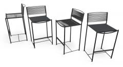 Giandomenico Belotti Giandomenico Belotti for Alias Set of 4 Black Fly Line Spaghetti Bar Stools - 2831922