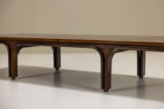 Gianfranco Frattini Coffee table in rosewood by Gianfranco Frattini for Bernini Italy 1960s - 3390338