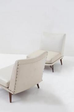 Gianfranco Frattini Gianfranco Frattini Mid Century Armchairs in Light Leather Attr  - 3663685