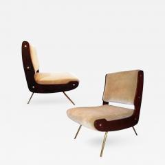 Gianfranco Frattini Gianfranco Frattini Pair of Mid Century Slipper Chairs - 252639