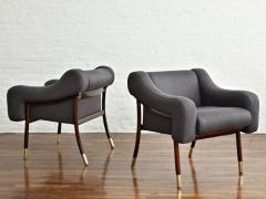 Gianfranco Frattini Gianfranco Frattini Pair of Upholstered Armchairs - 4163815
