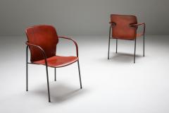 Gianfranco Frattini Gianfranco Frattini armchairs model Lalanda in dark cognac leather - 1291556