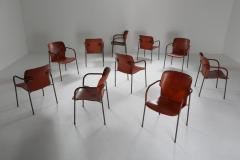 Gianfranco Frattini Gianfranco Frattini armchairs model Lalanda in dark cognac leather - 1291566
