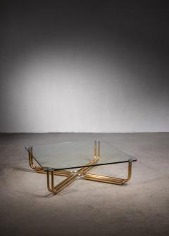 Gianfranco Frattini Gianfranco Frattini brass and glass coffee table - 2415882