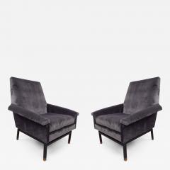 Gianfranco Frattini Italian Cantilevered Mid Century Modern Lounge Chairs Gianfranco Frattini Pair - 1636361