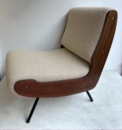 Gianfranco Frattini Mid Century Pair of 836 Wood Armchairs by Gianfranco Frattini Italy 1950s - 2993452