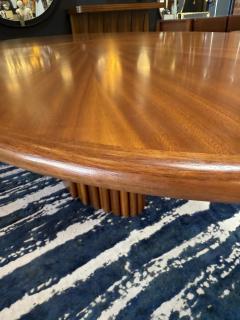 Gianfranco Frattini Oval Dining Table in Walnut with Extension Italy 1970s - 4316083